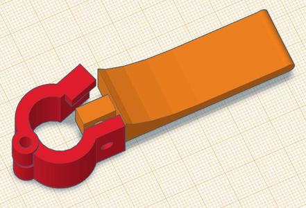 15mm hinged clamp - headphone holder