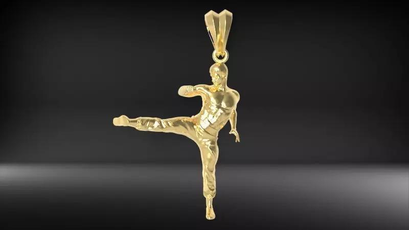 Karate Fighter Pendant
