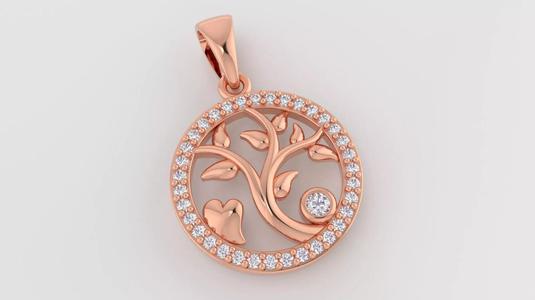 3dm and stl tree pendant printable jewelry model