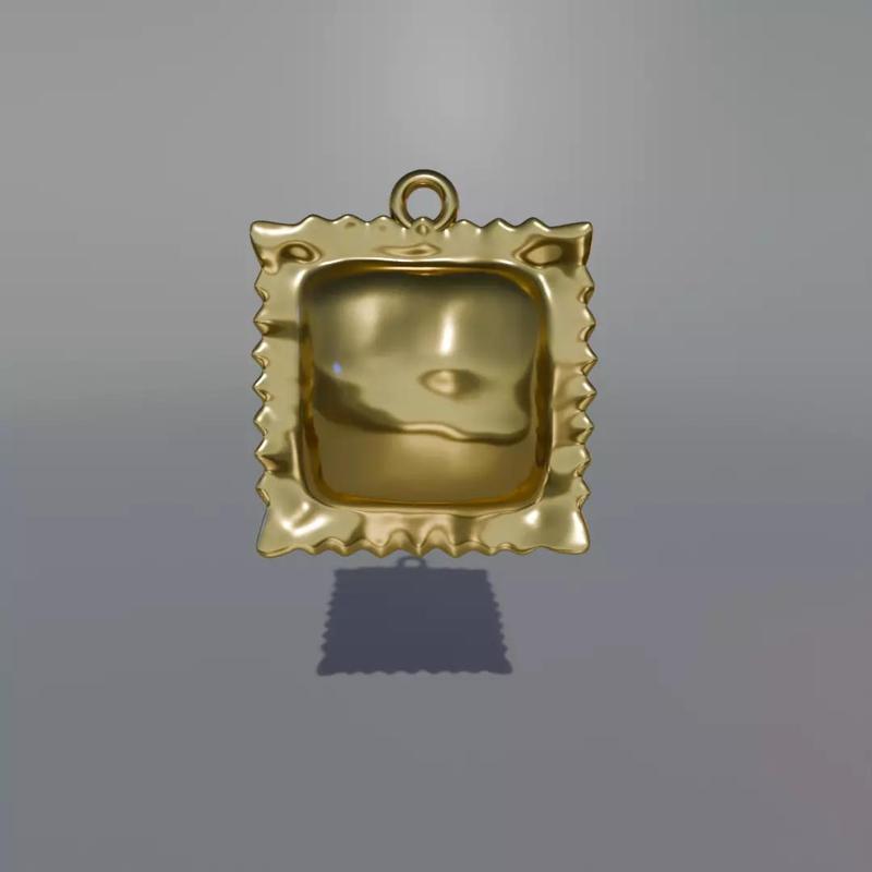 Ravioli pasta pendant realistic style