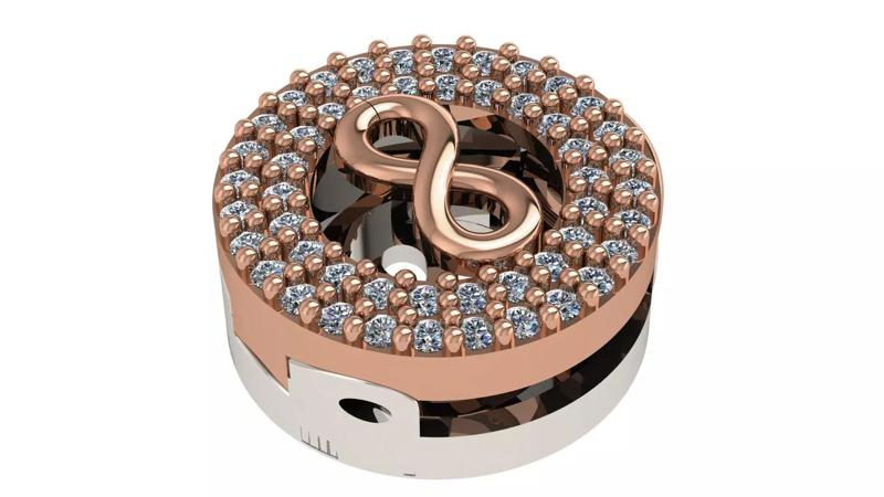 Infinity Circle Charm Pendant Necklace