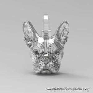French Bulldog pendant necklace 3D model