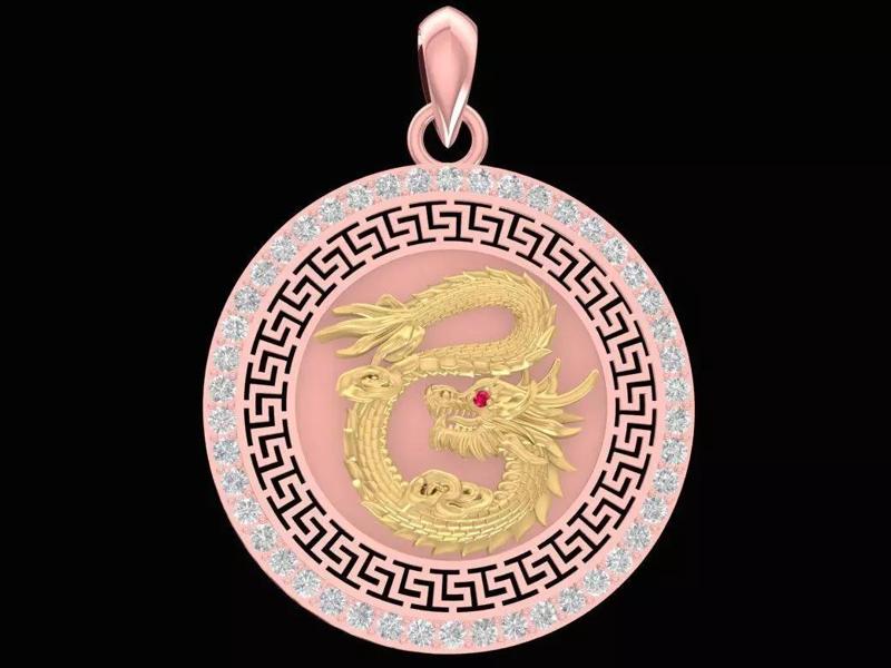 Luxury Asian Dragon Pendant 2929