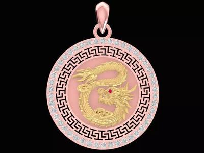 Luxury Asian Dragon Pendant 2929