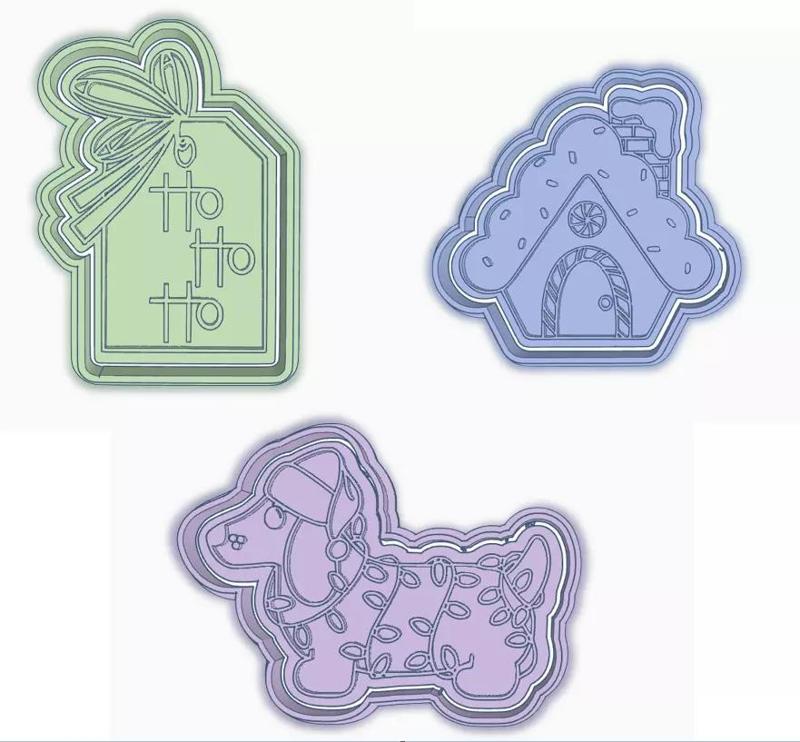 SET X 3 CORTANTES NAVIDAD COOKIES GALLETA GALLETITAS