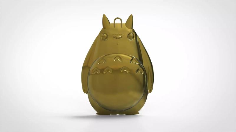 totoro gold figurine