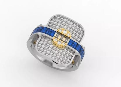 Baguette strait diamond ring