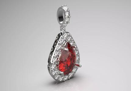 Ruby pendant jewelry jp0020