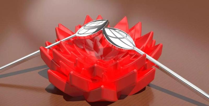 A teaspoon and teabag holder