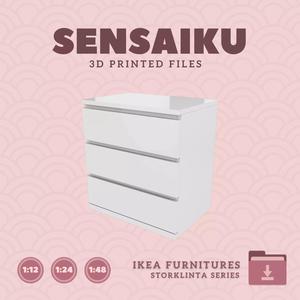 STORKLINTA 3 Drawer Chest Dresser Dollhouse - IKEA - 3D Print