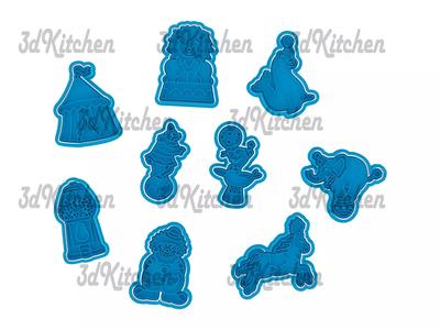 Circus cookie cutters -fondant STL files