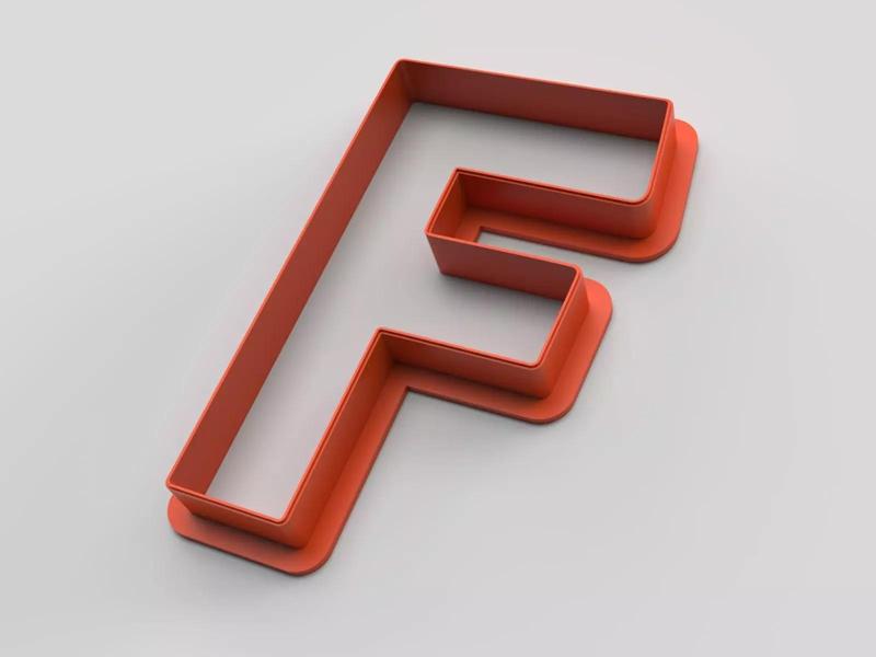 Cookie cutter - English alphabet - Letter F
