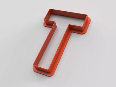 Cookie cutter - English alphabet - Letter T