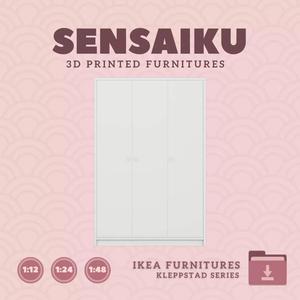 KLEPPSTAD Wardrobe with doors for Dollhouse IKEA 3D Print