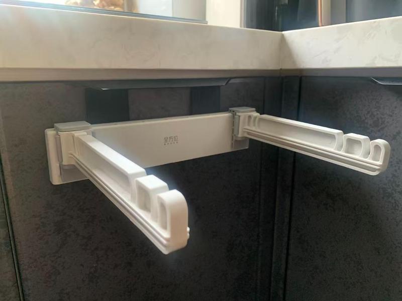 Wall-mounted trash bag holder adhesive hook