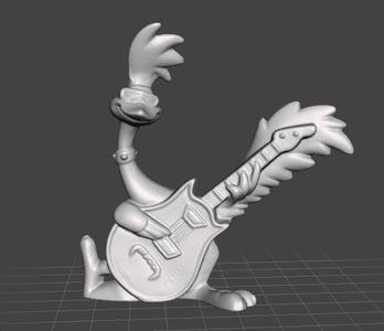 LOONEY TUNES ROCK BAND ROAD RUNNER PROMOTIONAL FIGURE 90S PVC