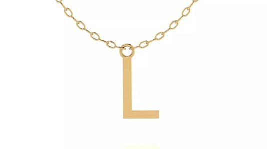 Alphabet Tahoma Letters Pendant  L