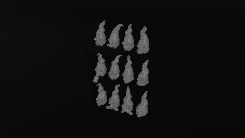 32mm Trench War Tech Cultists Hoods