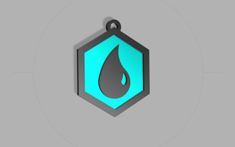 blue mana pendant/keychain