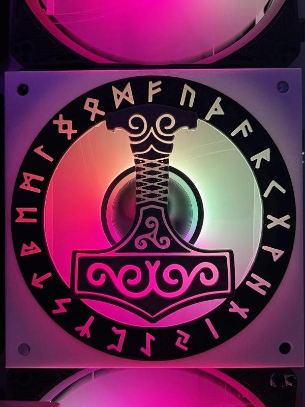 Classic Mjolnir (Thors Hammer) 120mm Fan Cover