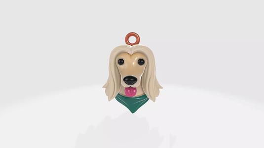 Afghan Hound Dog Pendant Long-Haired Pet Charm for Dog Lovers