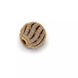 jewelry gold bead with diamonds