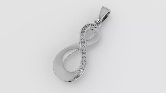 3dm and stl  infinity pendant printable jewelry model