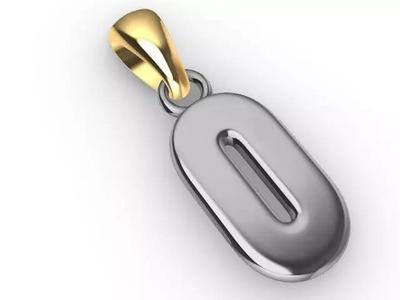 o letter pendant stl verified