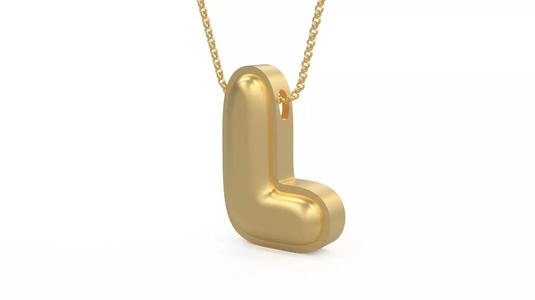 Model 1195 L Initial Letters Charm Balloon 20mm