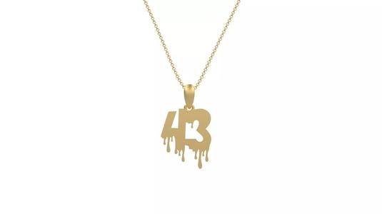 Model 1276 43 Bloody Terror Initial Number Pendant