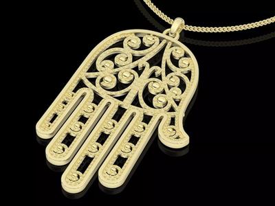 fashion pendant hand pendant silver gold