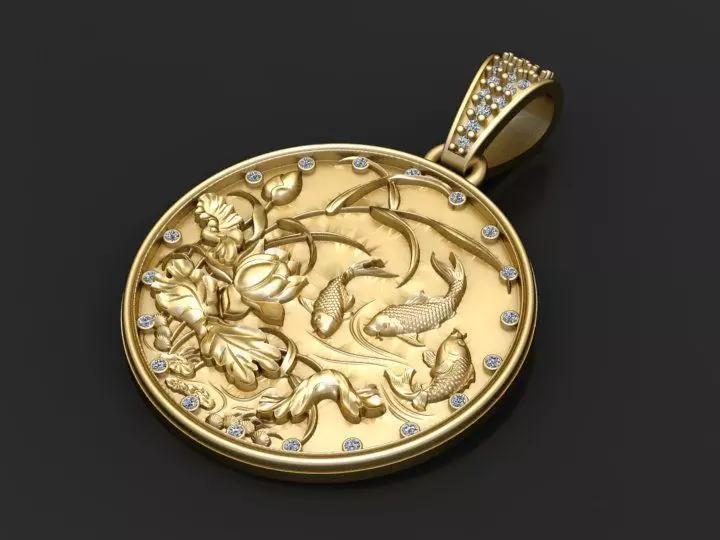 ROUND GOLD PENDANT
