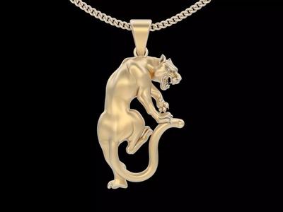 Lion pendant  gold  printable jewelry 3D model