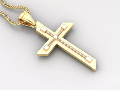 Jesus Christ Cross Pendant Print 4CP063