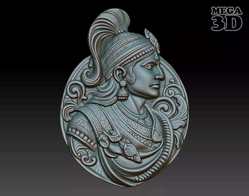 Indian Warrior basrelief 04 240901