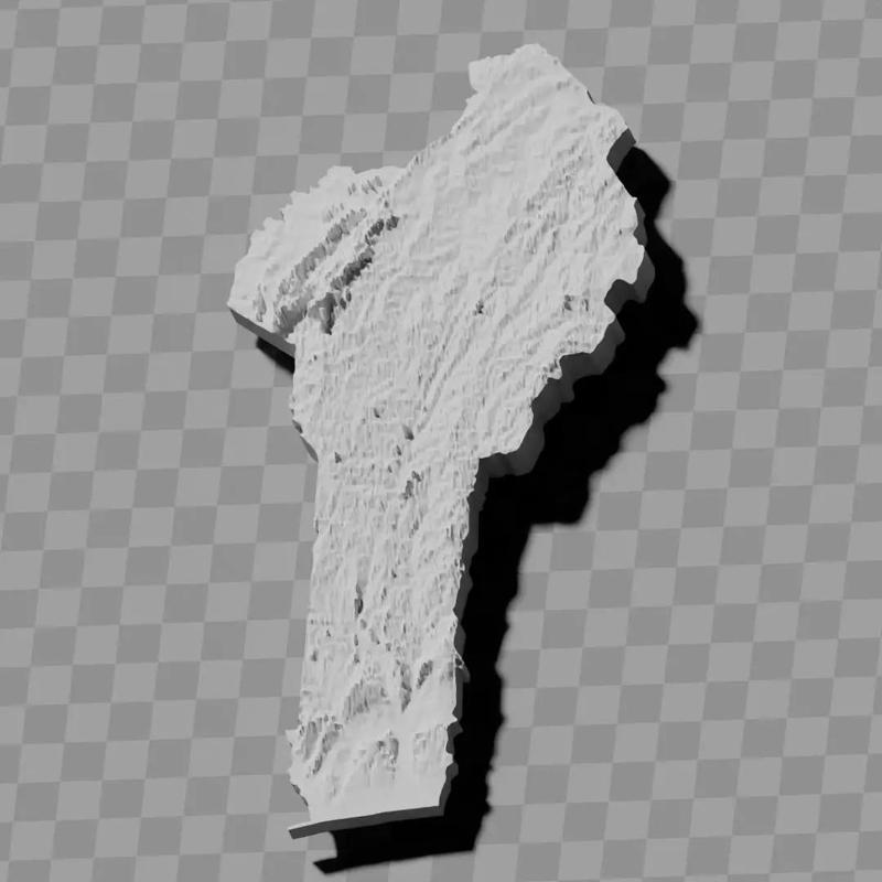 Benin topographic raised relief maps collection