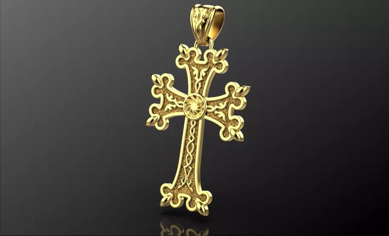 Armenian cross pendant necklace