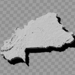 Burkina Faso topographic relief maps