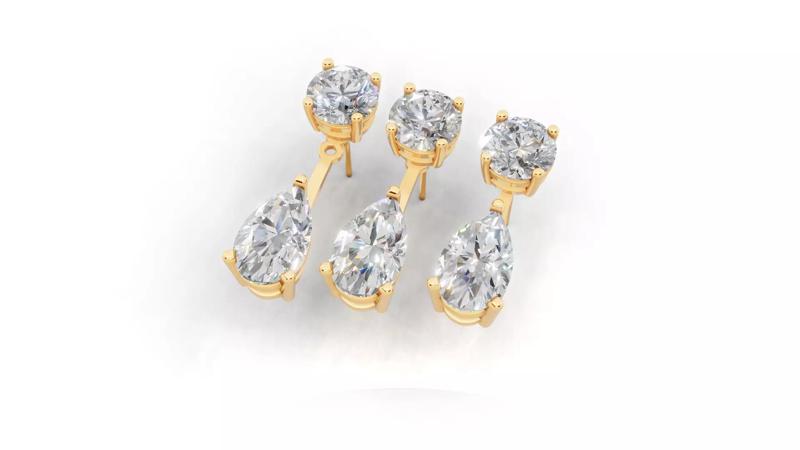 beautiful  changeable earrings for women with render details