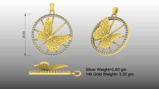Beautiful Butterfly Gift Pendant for Women