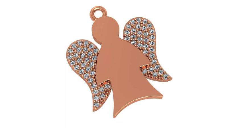 Angel with wings Necklace Charm Pendant