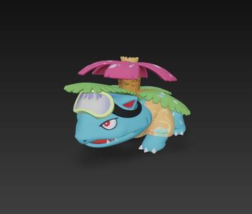 Venusaur estilo Playa
