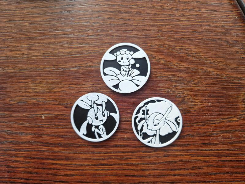 Flabebe, Floette and Florges Pokemon coins