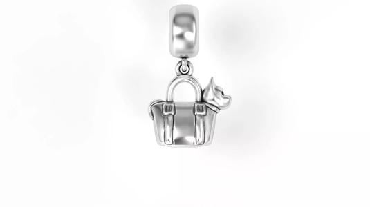 Bag with Dog Charm