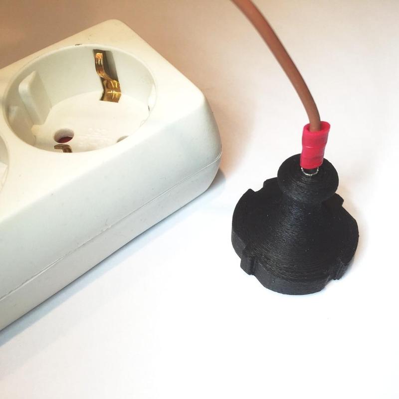 ESD - Earthing - Grounding plugs for diam 4 mm Red Round Connector