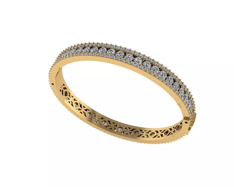 Diamond bracelets 3d render