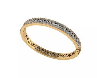Diamond bracelets 3d render