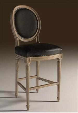 Louis round high bar stool