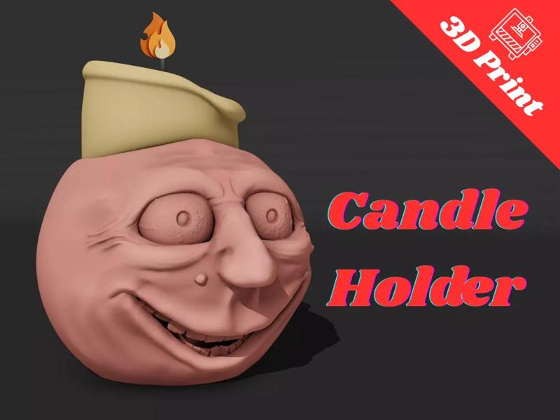 3D Printable Candle Holder   High-Resolution Model
