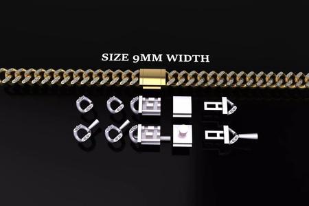 Cuban Diamond Chain Bracelet Necklace Link SIZE 9MM Width